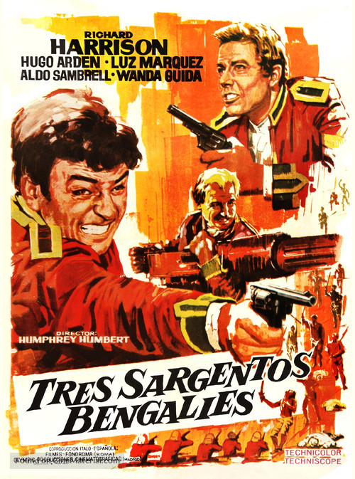 Tre sergenti del Bengala, I - Spanish Movie Poster