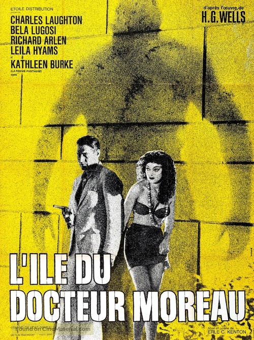 Island of Lost Souls - French Re-release movie poster