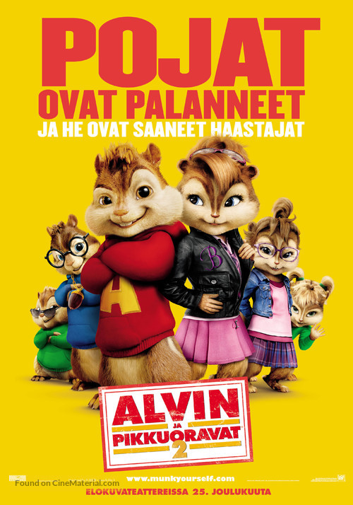 Alvin and the Chipmunks: The Squeakquel - Finnish Movie Poster