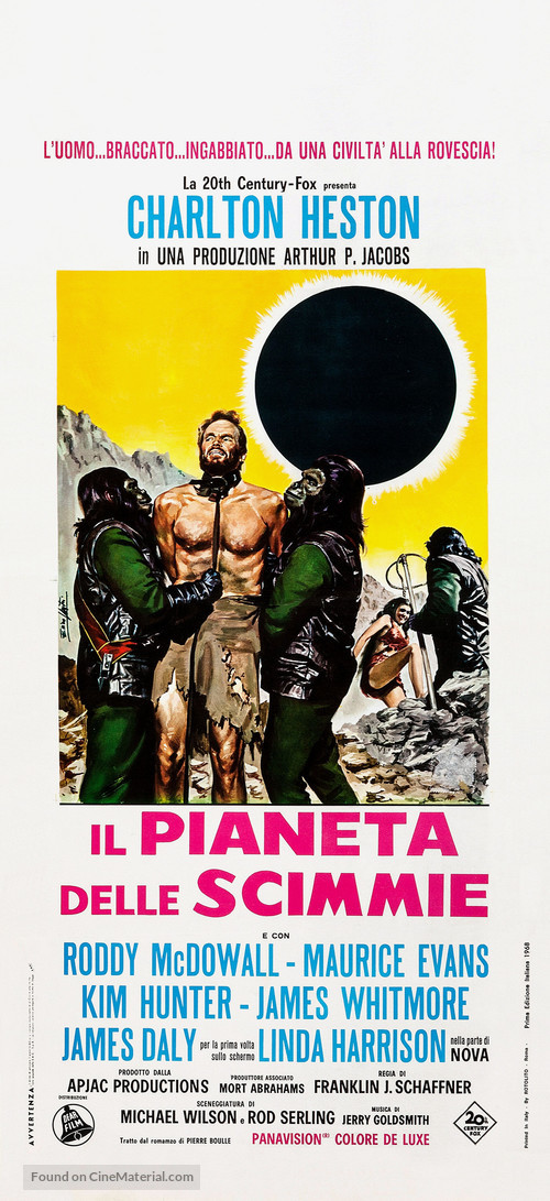 Planet of the Apes - Italian Theatrical movie poster