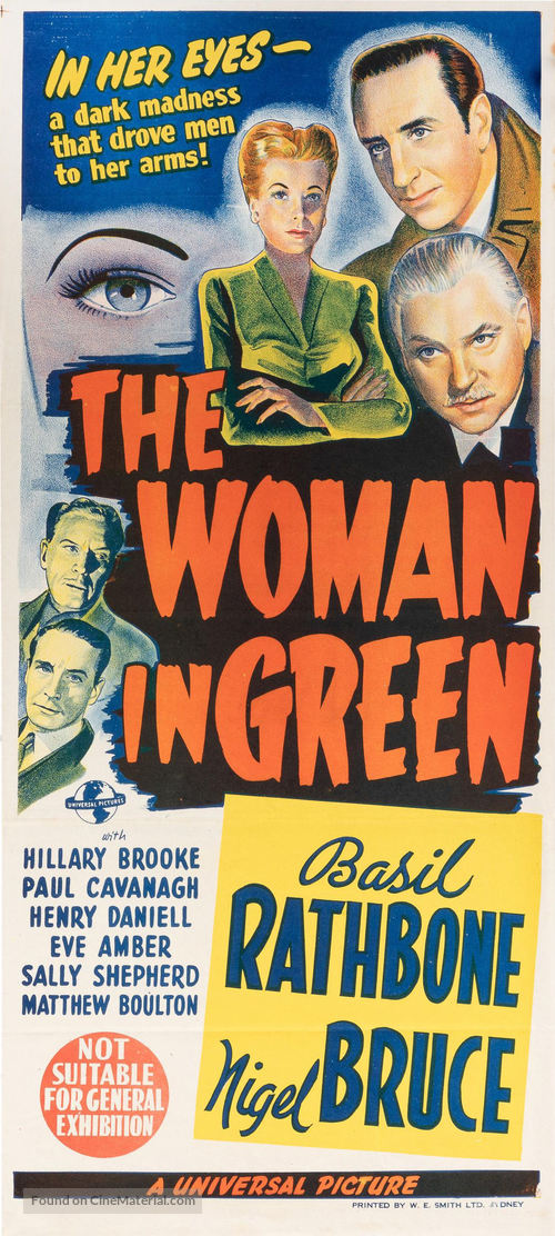 The Woman in Green - Australian Movie Poster