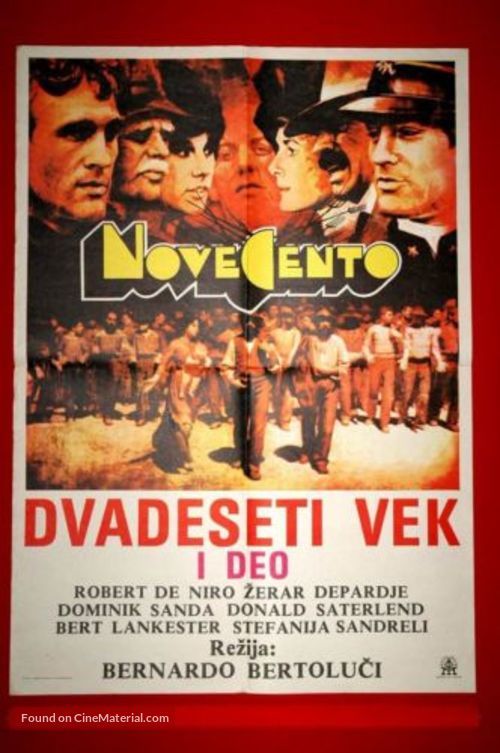 Novecento - Yugoslav Movie Poster