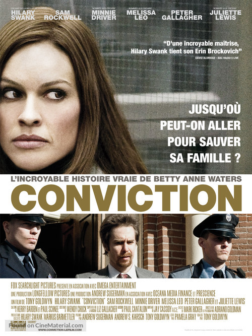 Conviction - French Movie Poster