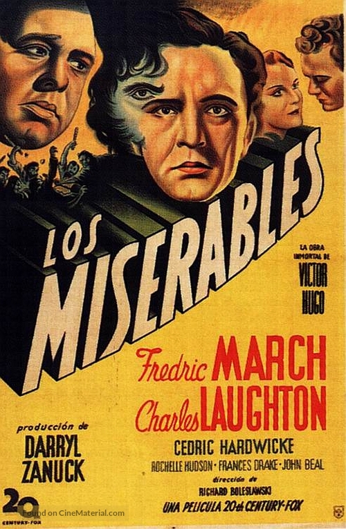 Les mis&eacute;rables - Spanish Movie Poster