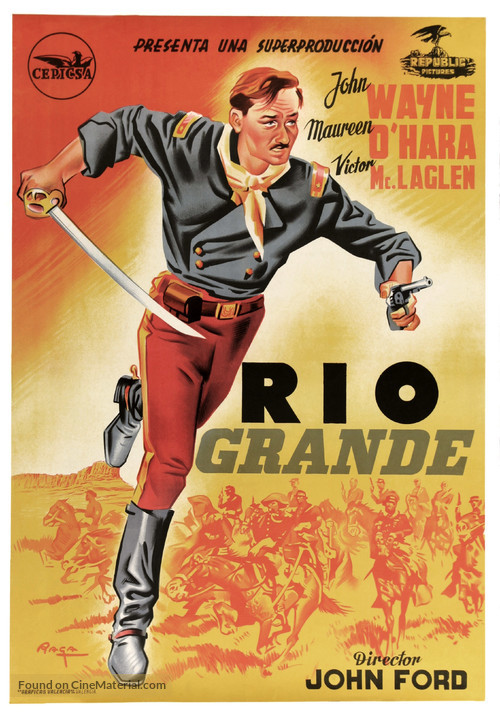 Rio Grande - Spanish Movie Poster