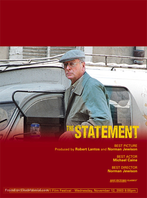 The Statement - DVD movie cover