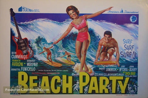 Beach Party - Belgian Movie Poster