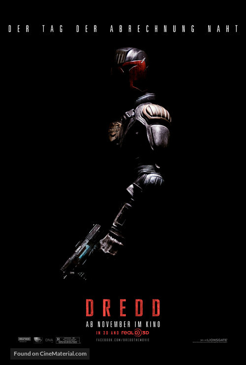 Dredd - German Teaser movie poster