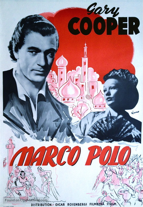 The Adventures of Marco Polo - Swedish Movie Poster