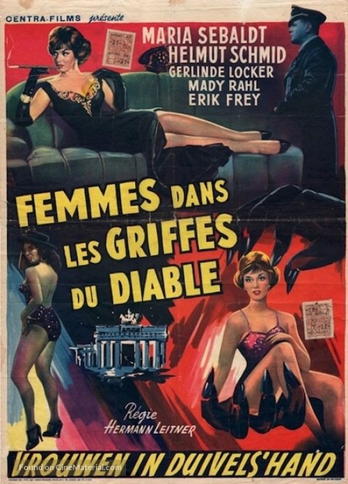 Frauen in Teufels Hand - Belgian Movie Poster