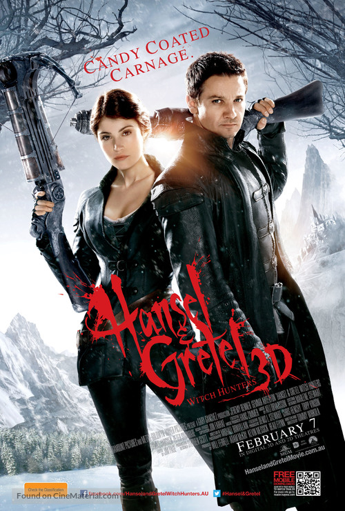 Hansel &amp; Gretel: Witch Hunters - Australian Movie Poster