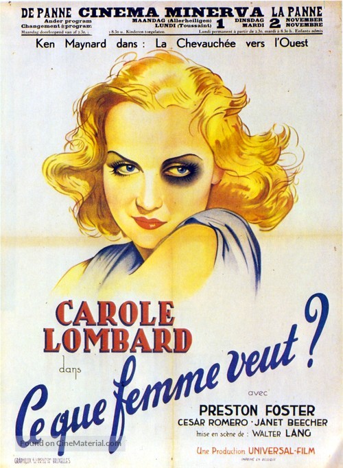 Love Before Breakfast - Belgian Movie Poster