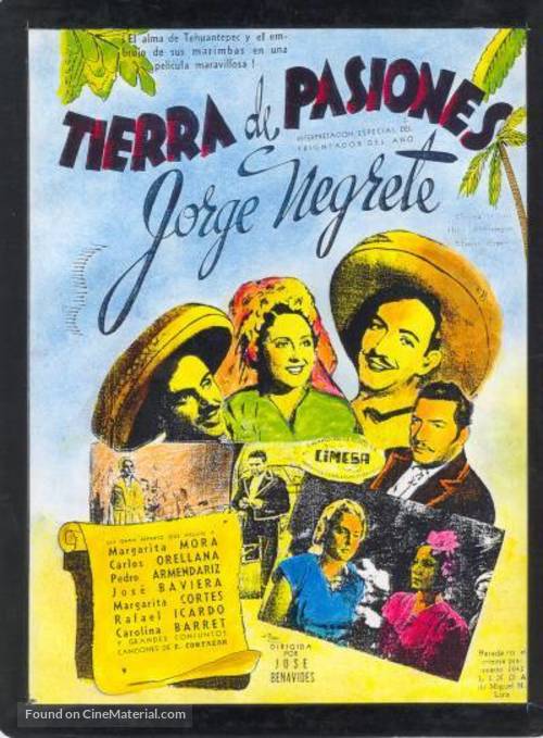 Tierra de pasiones - Mexican Movie Poster