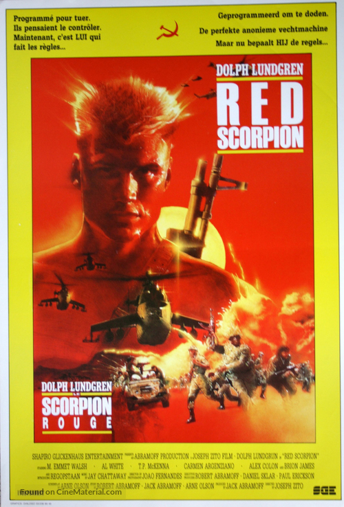 Red Scorpion - Belgian Movie Poster