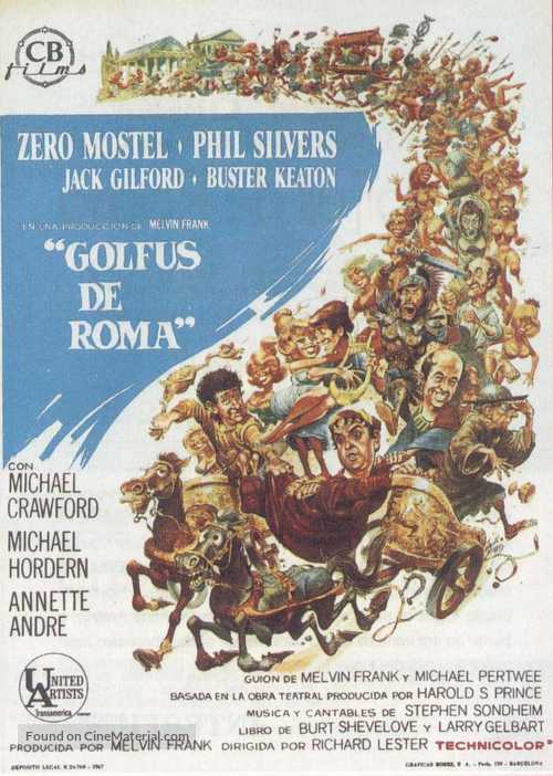 A Funny Thing Happened on the Way to the Forum - Spanish Movie Poster