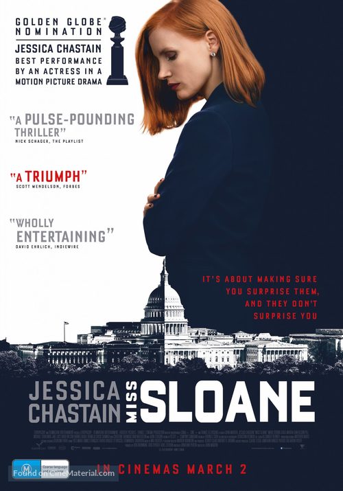Miss Sloane - Australian Movie Poster