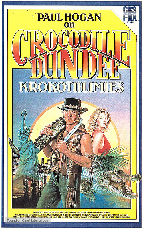 Crocodile Dundee - Finnish VHS movie cover