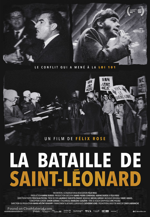 La bataille de Saint-L&eacute;onard - Canadian Movie Poster