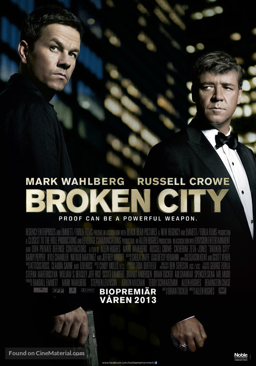 Broken City - Swedish Movie Poster