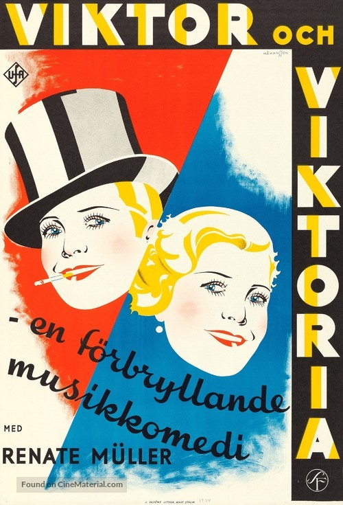 Viktor und Viktoria - Swedish Movie Poster