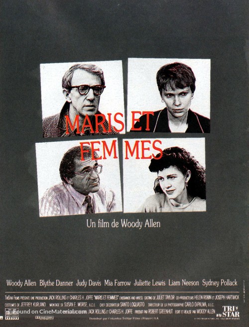 Husbands and Wives - French Movie Poster