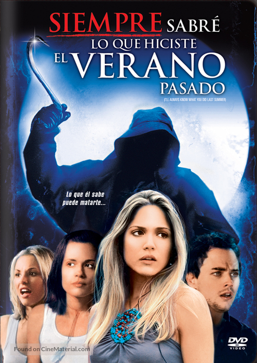 I&#039;ll Always Know What You Did Last Summer - Argentinian DVD movie cover