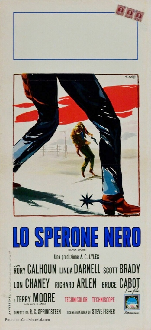 Black Spurs - Italian Movie Poster