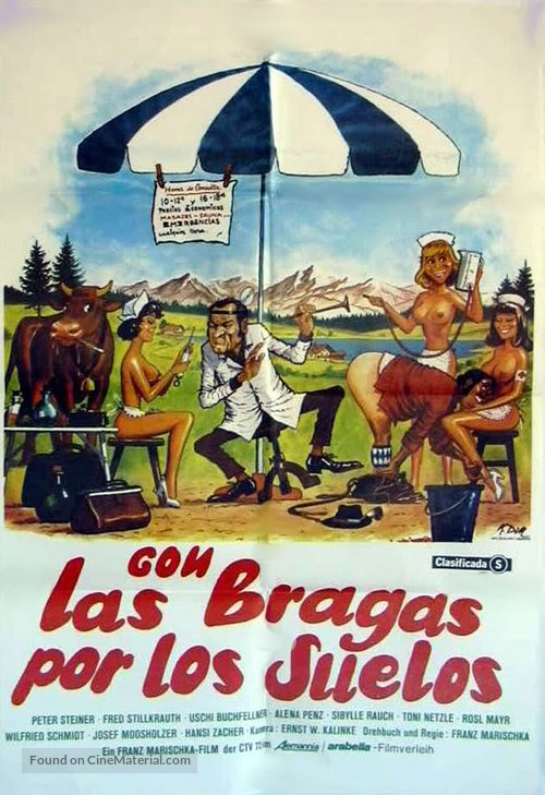 Drei Lederhosen in St. Tropez - Spanish Movie Poster