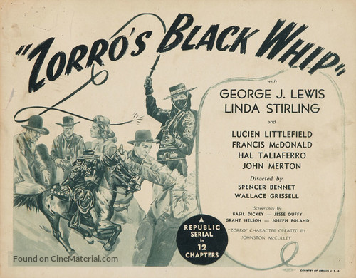 Zorro&#039;s Black Whip - Movie Poster