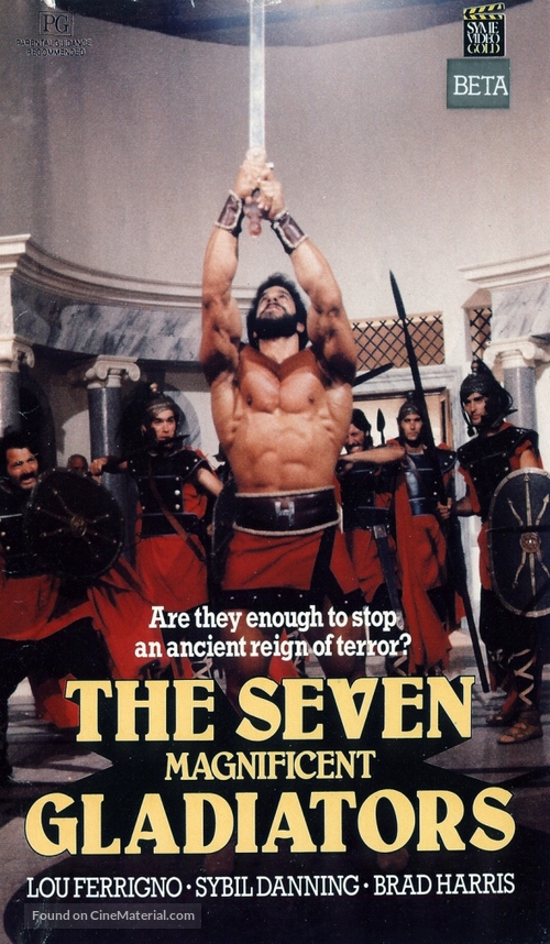 I sette magnifici gladiatori - Australian VHS movie cover