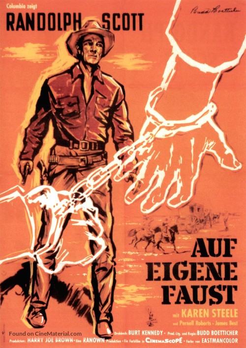 Ride Lonesome - German Movie Poster