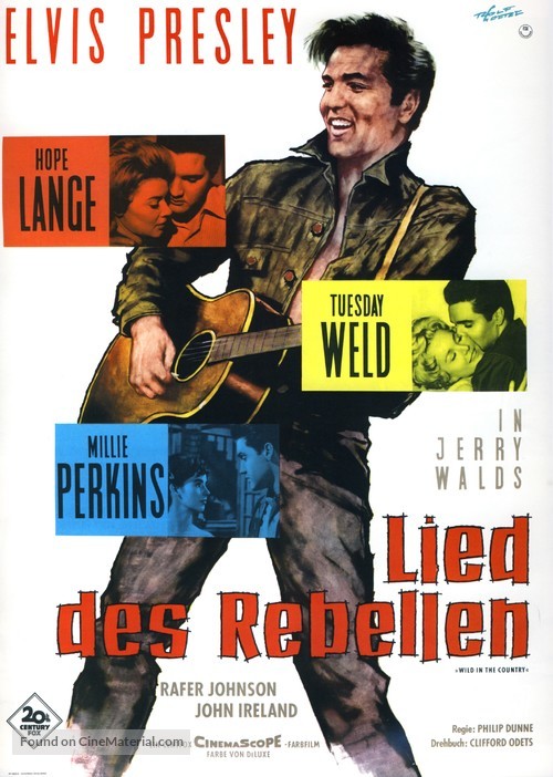 Wild in the Country - German Movie Poster