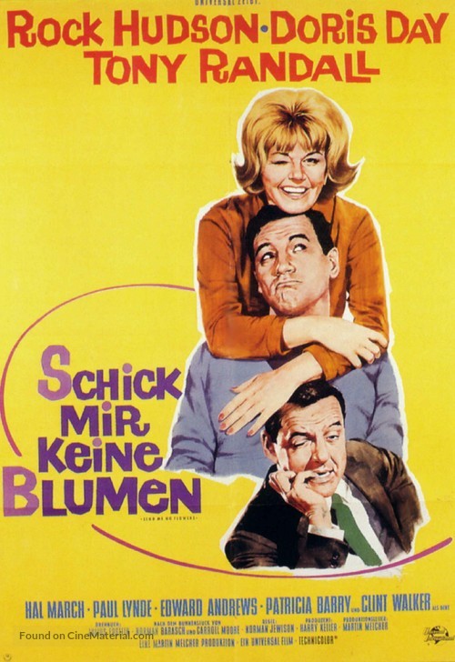 Send Me No Flowers - German Movie Poster