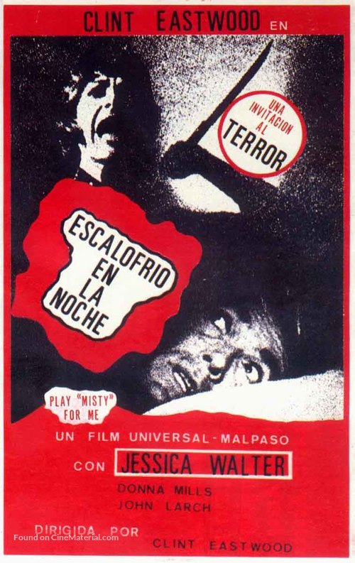 Play Misty For Me - Spanish Movie Poster