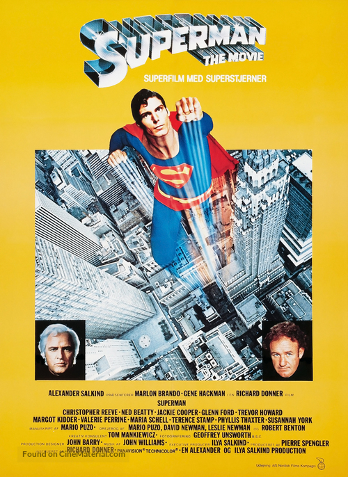 Superman - Danish Movie Poster