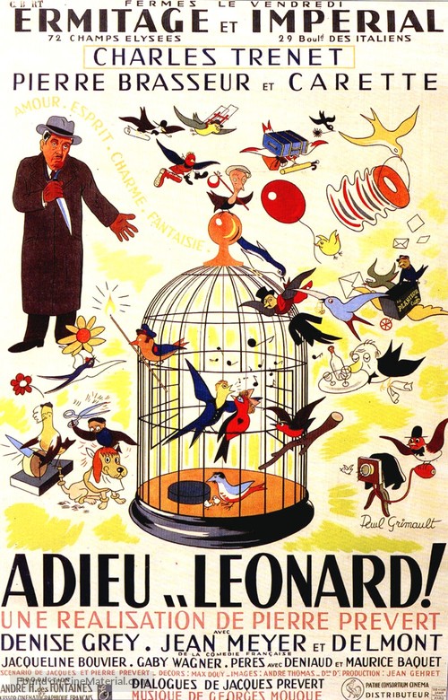 Adieu L&eacute;onard - French Movie Poster