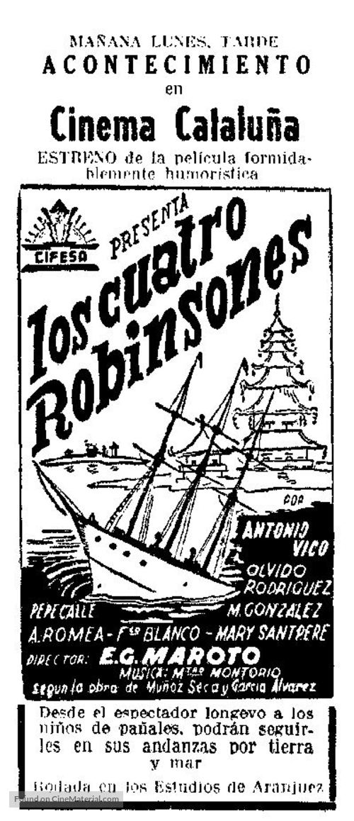 Los cuatro robinsones - Spanish poster