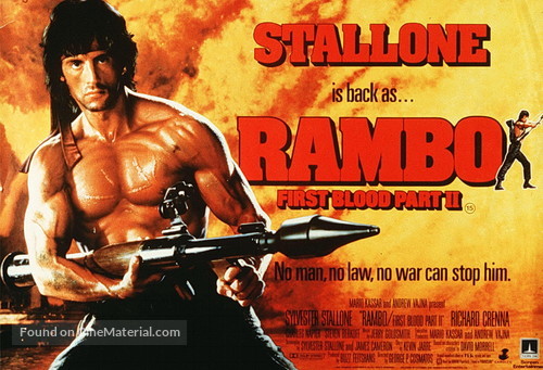 Rambo: First Blood Part II - British Movie Poster