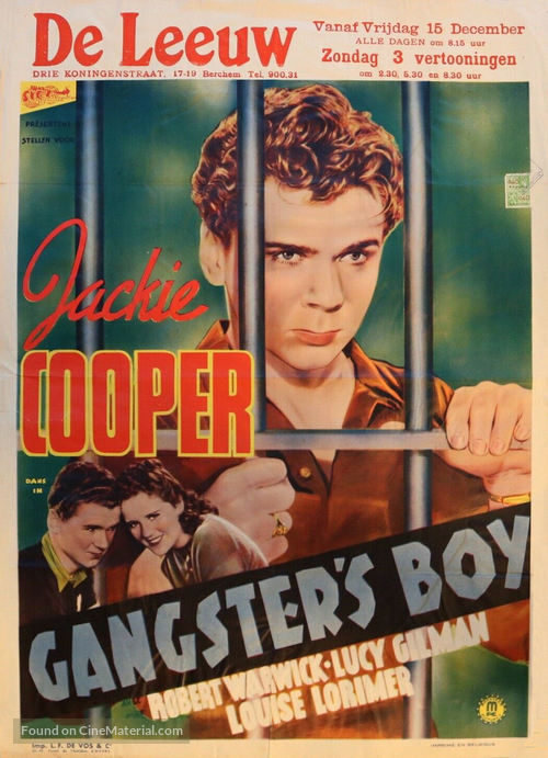 Gangster&#039;s Boy - Belgian Movie Poster
