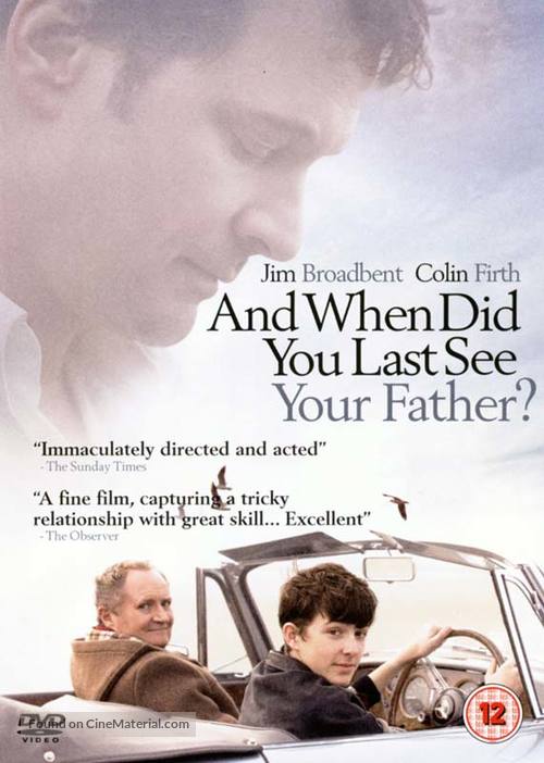 And When Did You Last See Your Father? - British DVD movie cover