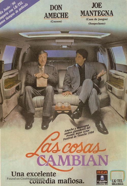 Things Change - Argentinian Video release movie poster