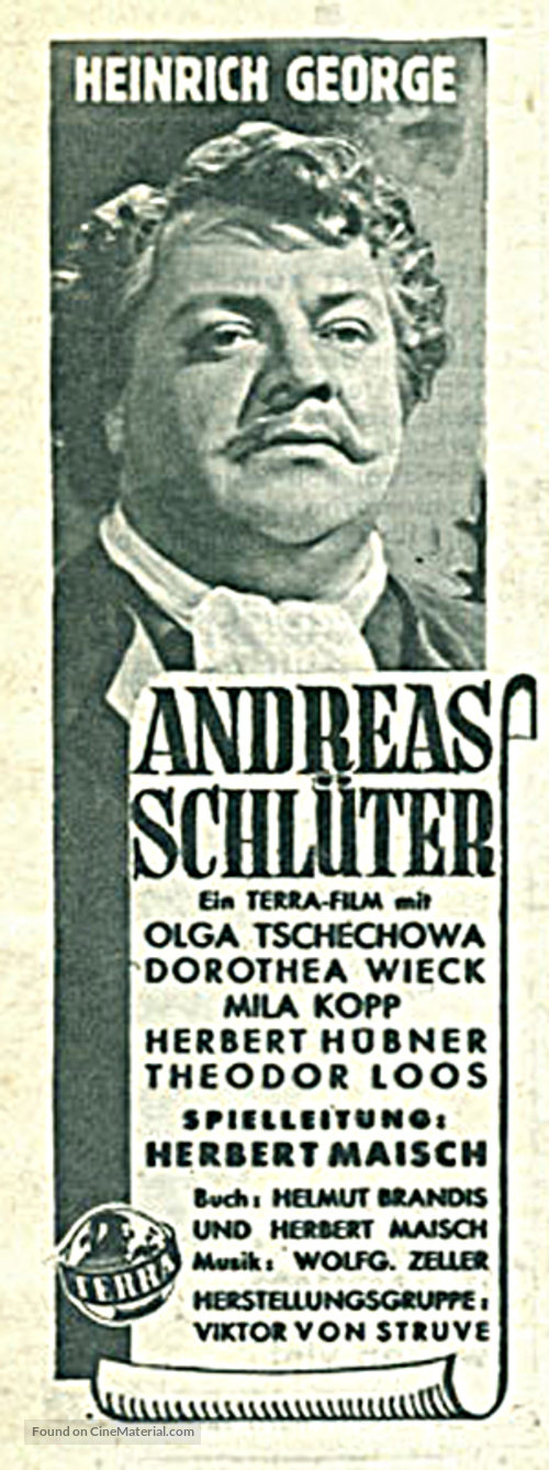 Andreas Schl&uuml;ter - German poster