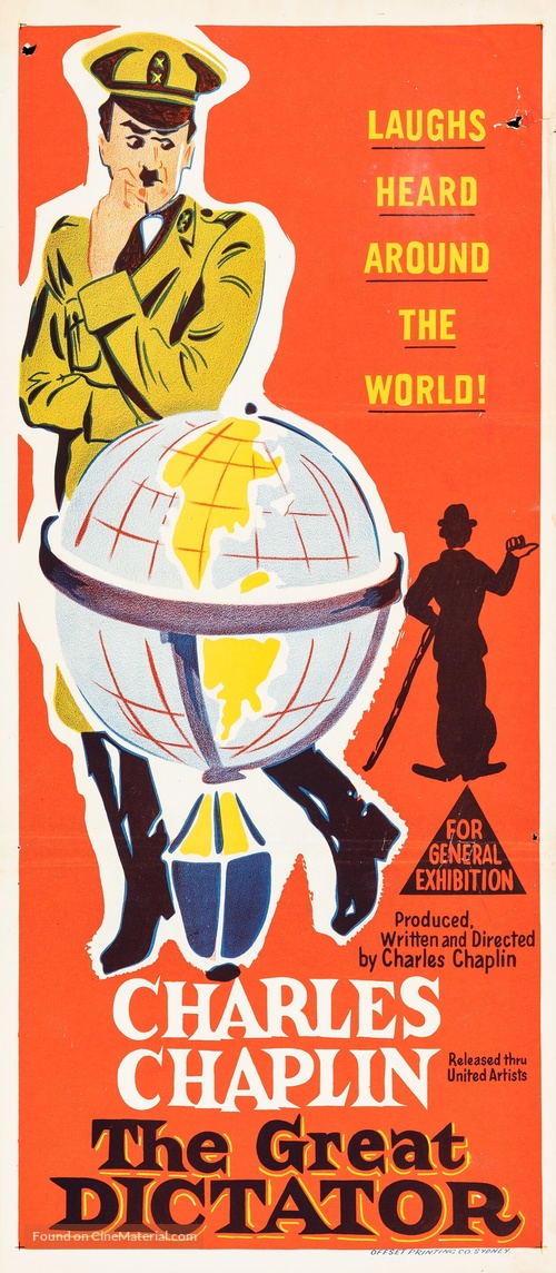 The Great Dictator - Australian Movie Poster
