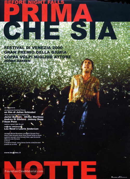 Before Night Falls - Italian Movie Poster