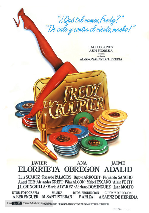 Fredy el croupier - Spanish Movie Poster