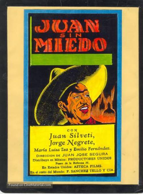 Juan sin miedo - Mexican Movie Poster