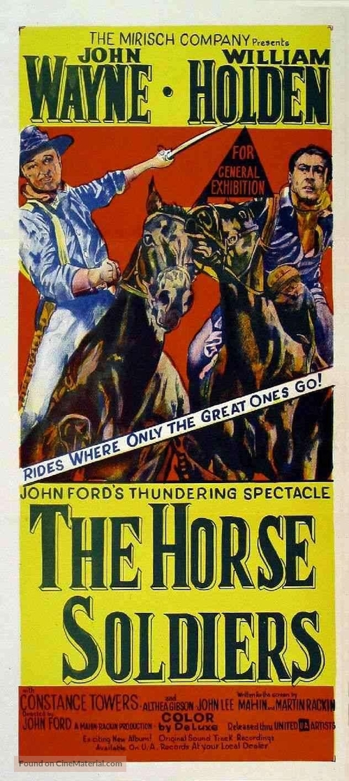 The Horse Soldiers - Australian Movie Poster