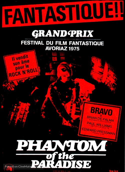 Phantom of the Paradise - French Movie Poster