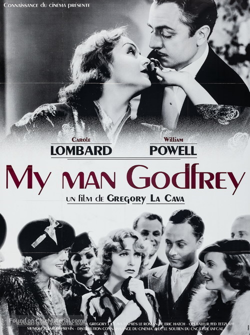 My Man Godfrey - French Re-release movie poster