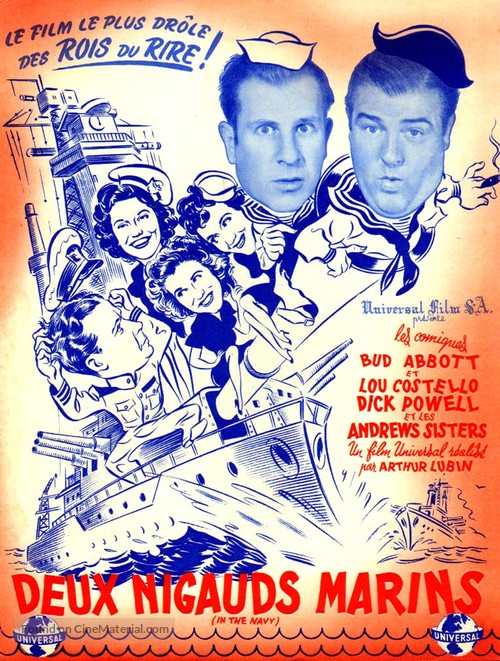 In the Navy - French Movie Poster